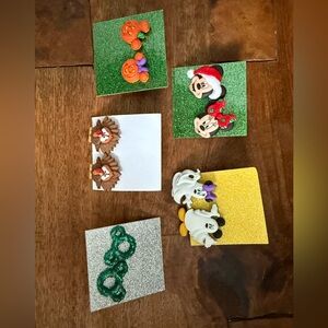 Five pairs of earrings! Mickey Mouse theme and Turkey!!